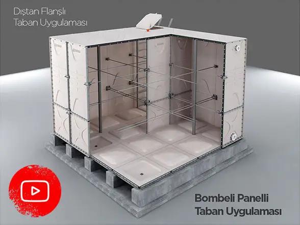 GRP Su Deposu Taban Dizaynı