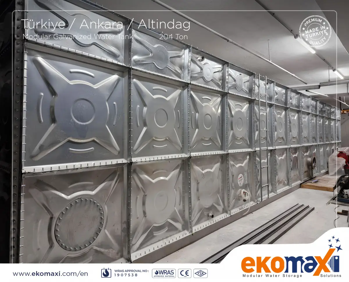 Ankara Altındağ Otopark Modüler Su Deposu