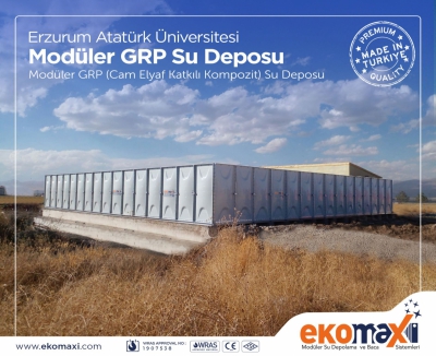 Erzurum Atatürk Üniversitesi - 480 Ton GRP Panel Su Deposu