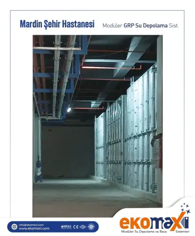 Mardin Şehir Hastanesi - Modüler GRP Su Deposu